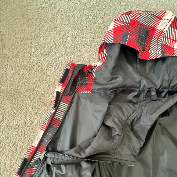 North Face TNF 3 in 1 Monarch Triclimate Jacket Red Plaid Women Ski Snow - Picture 10 of 16